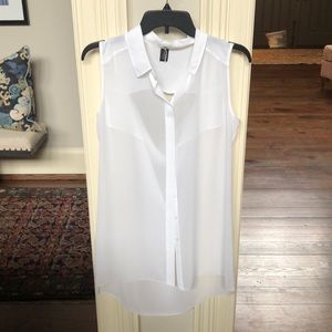 Sheer sleeveless top